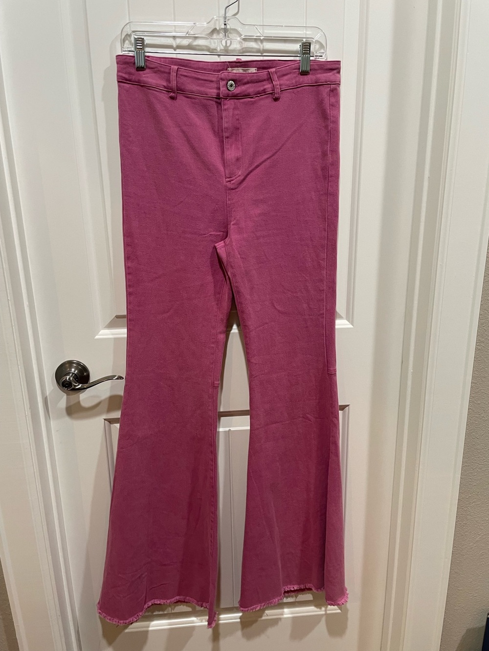 Lavender J Fuchsia Flared Jeans Sz L NWOT